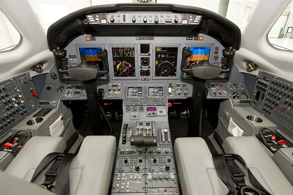 Mid-size jet exterior