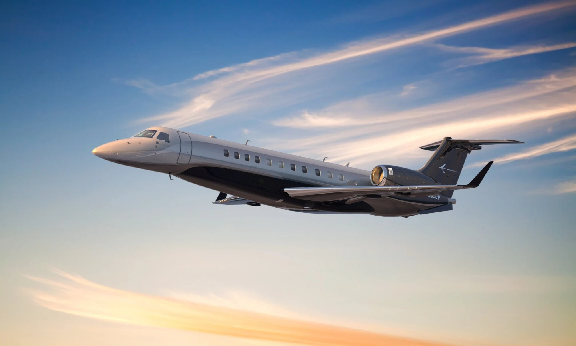 Super mid-size jet exterior