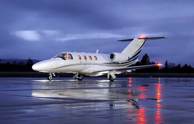 Light jet on the tarmac